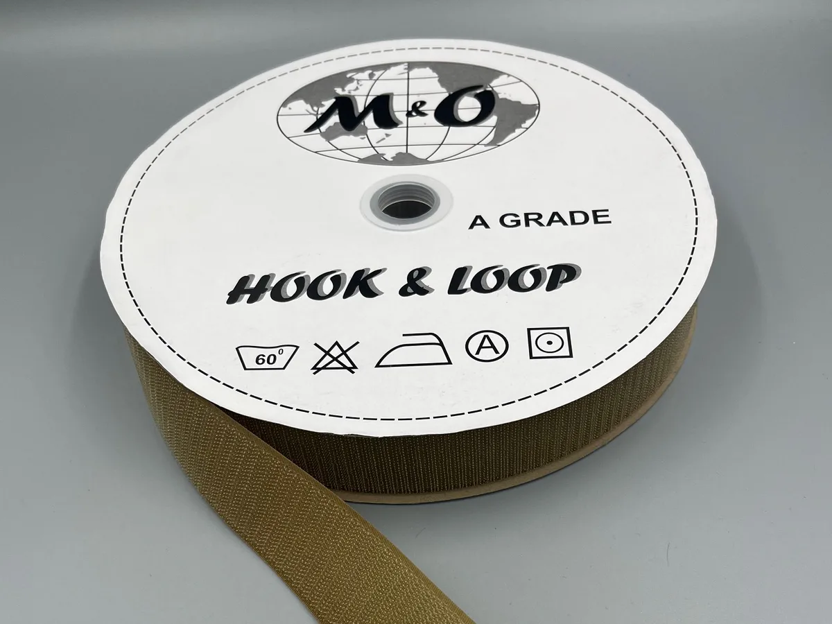 Велкро лента M&O 40мм 100% нейлон Cayote Brown крючок