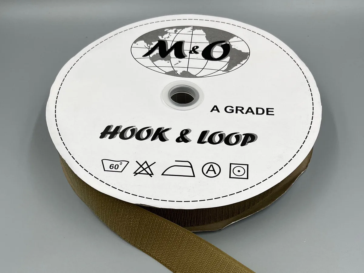 Велкро лента M&O 50мм 100% нейлон Cayote Brown крючок