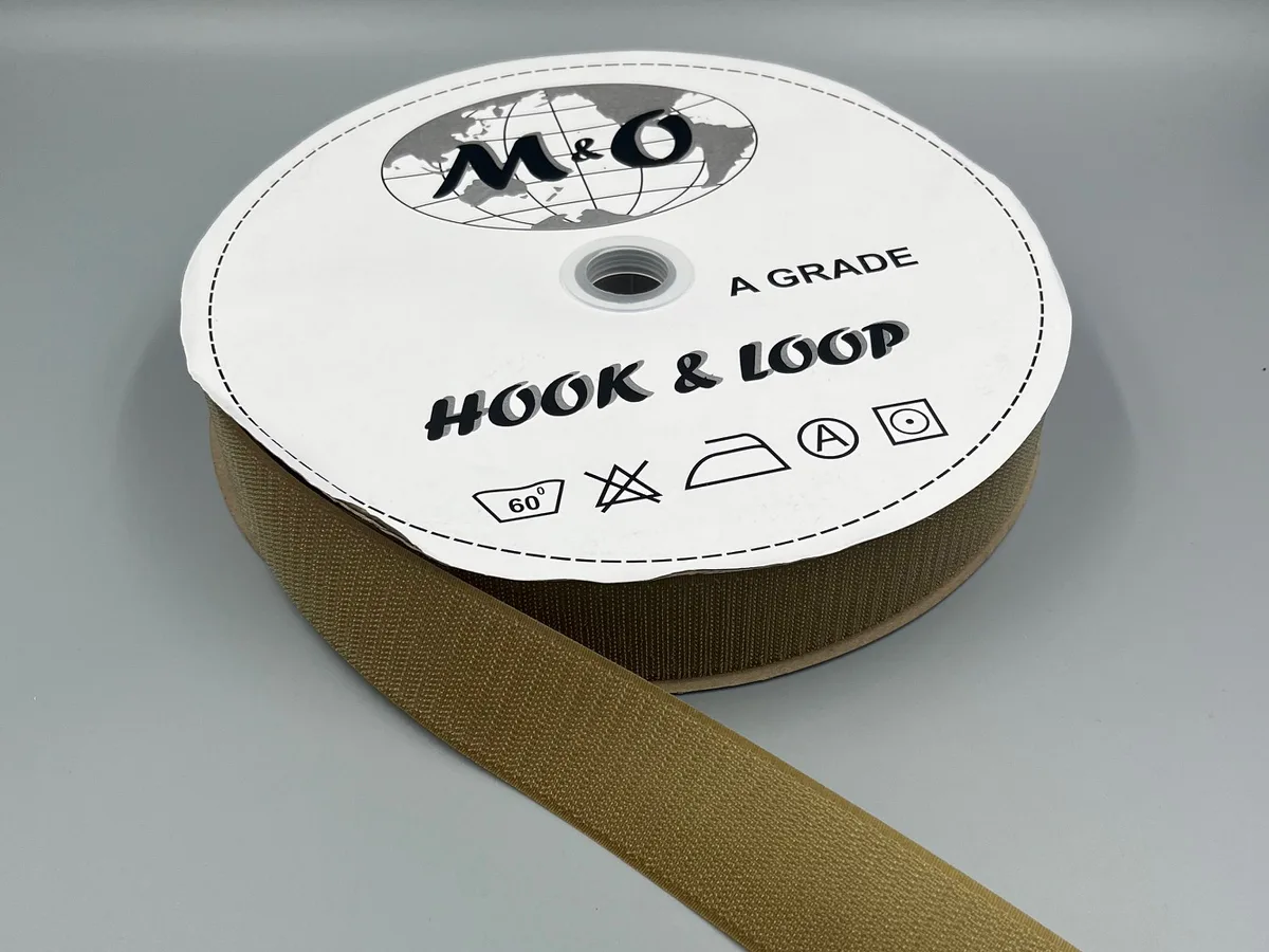 Велкро лента M&O 30мм 100% нейлон Cayote Brown крючок